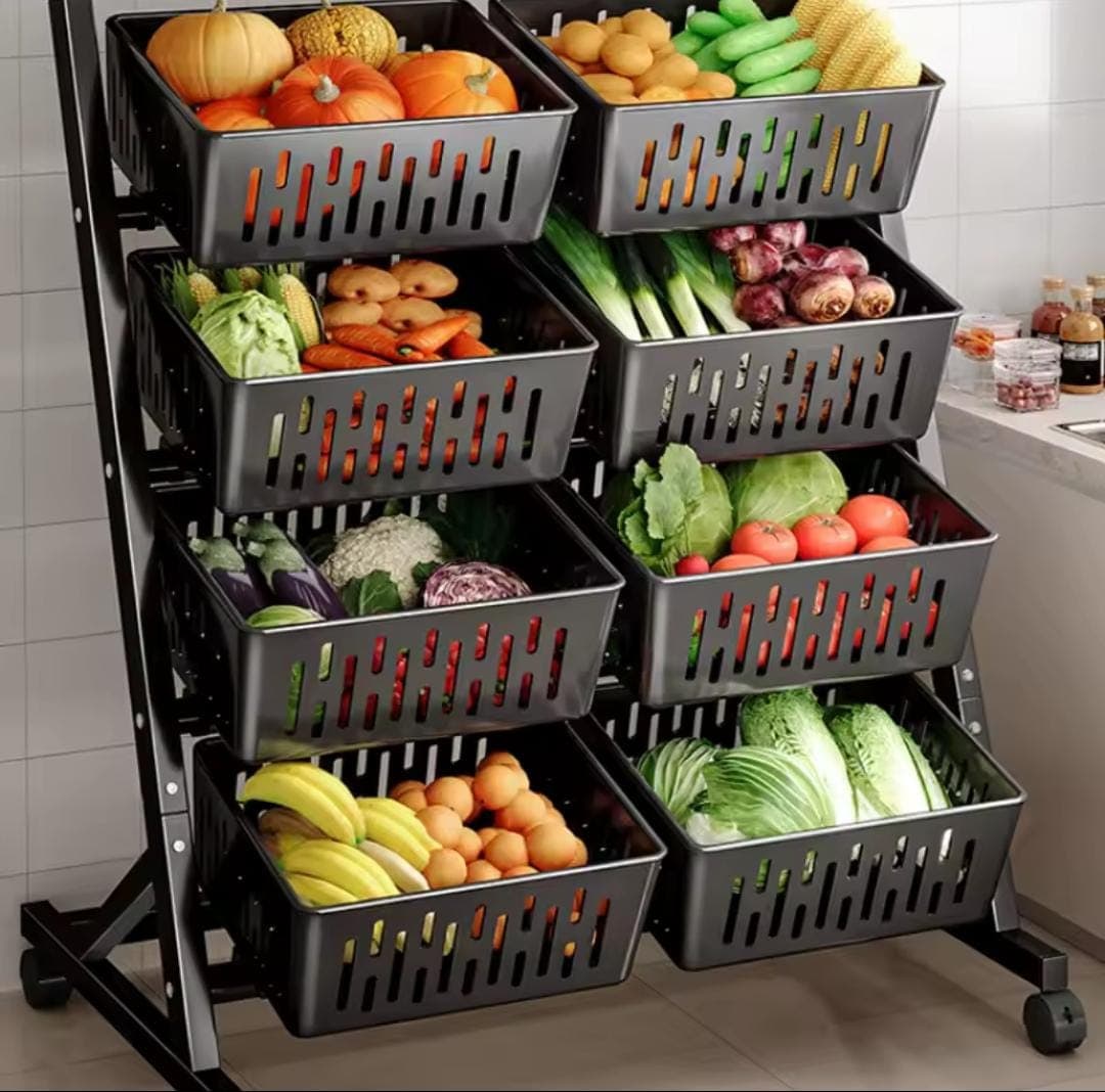 kitchen vegetable basket rack